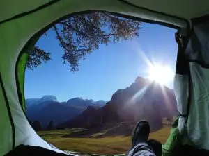 camp, nature, camping, vacations, outlook, landscape, panorama, mountain landscape, sun, time